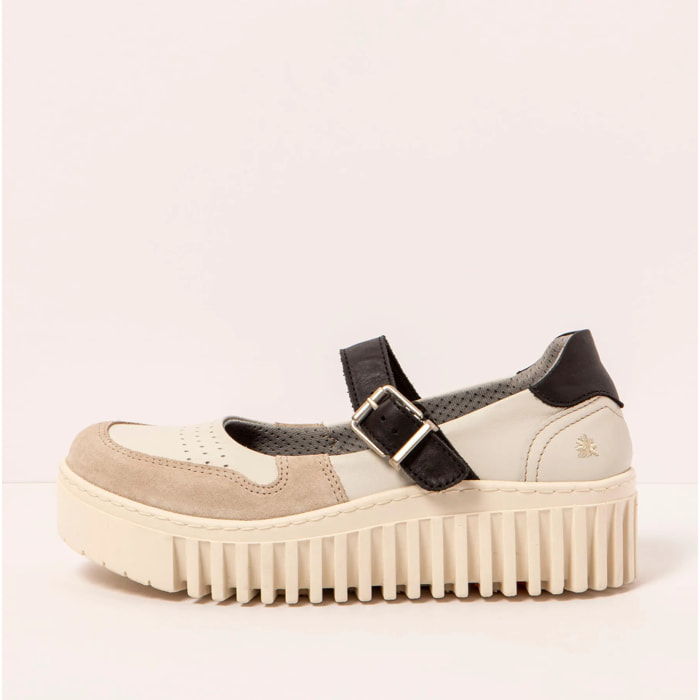 Zapatos 1515 NAPPA CREAM-BLACK/BRIGHTON color Cream-black