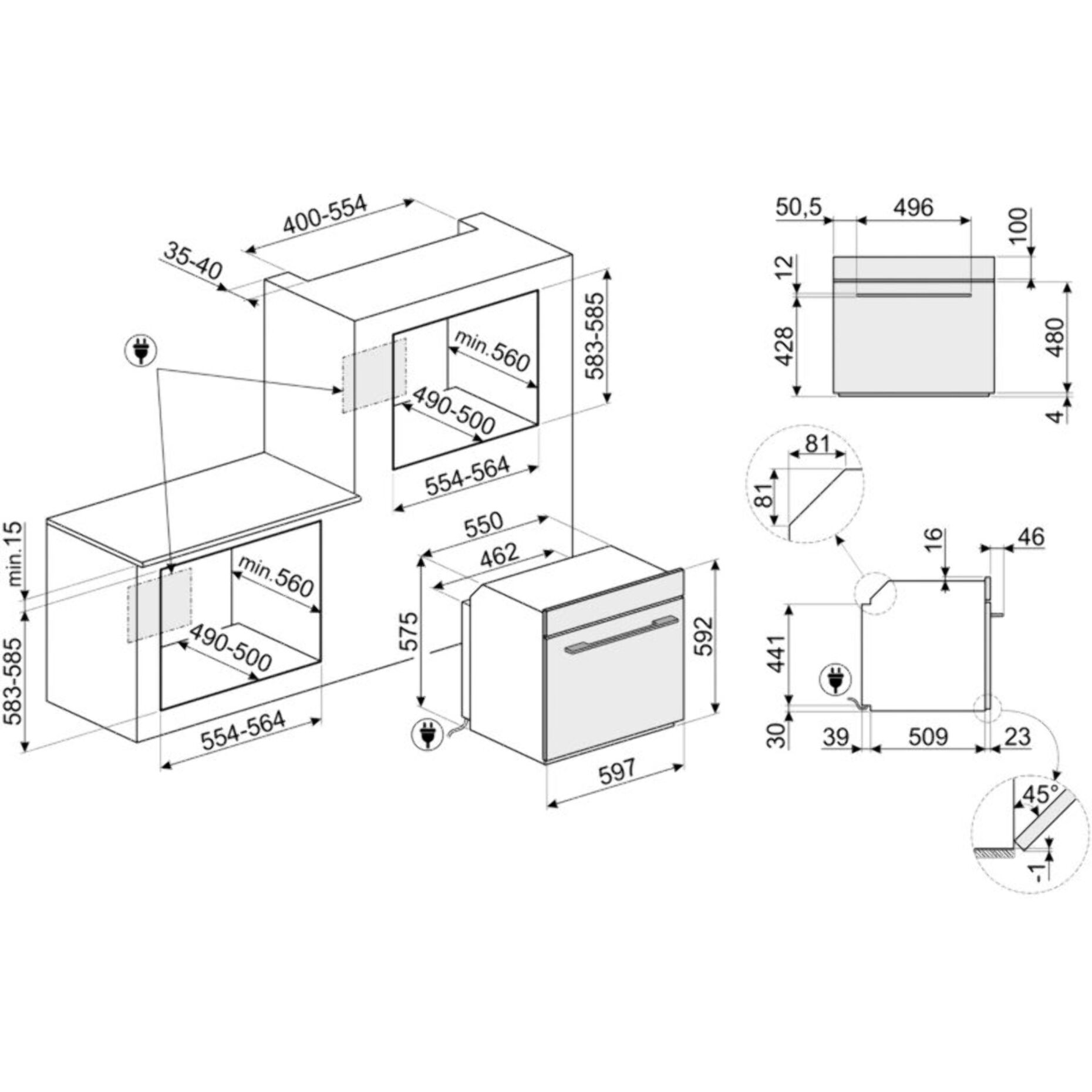 Four encastrable SMEG SFP6101TB3