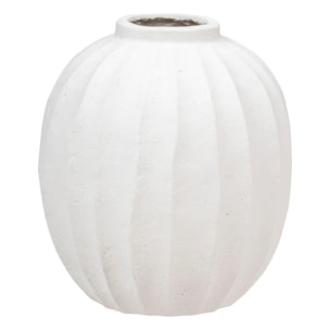 Vase boule "Amia" céramique blanc H44,5cm