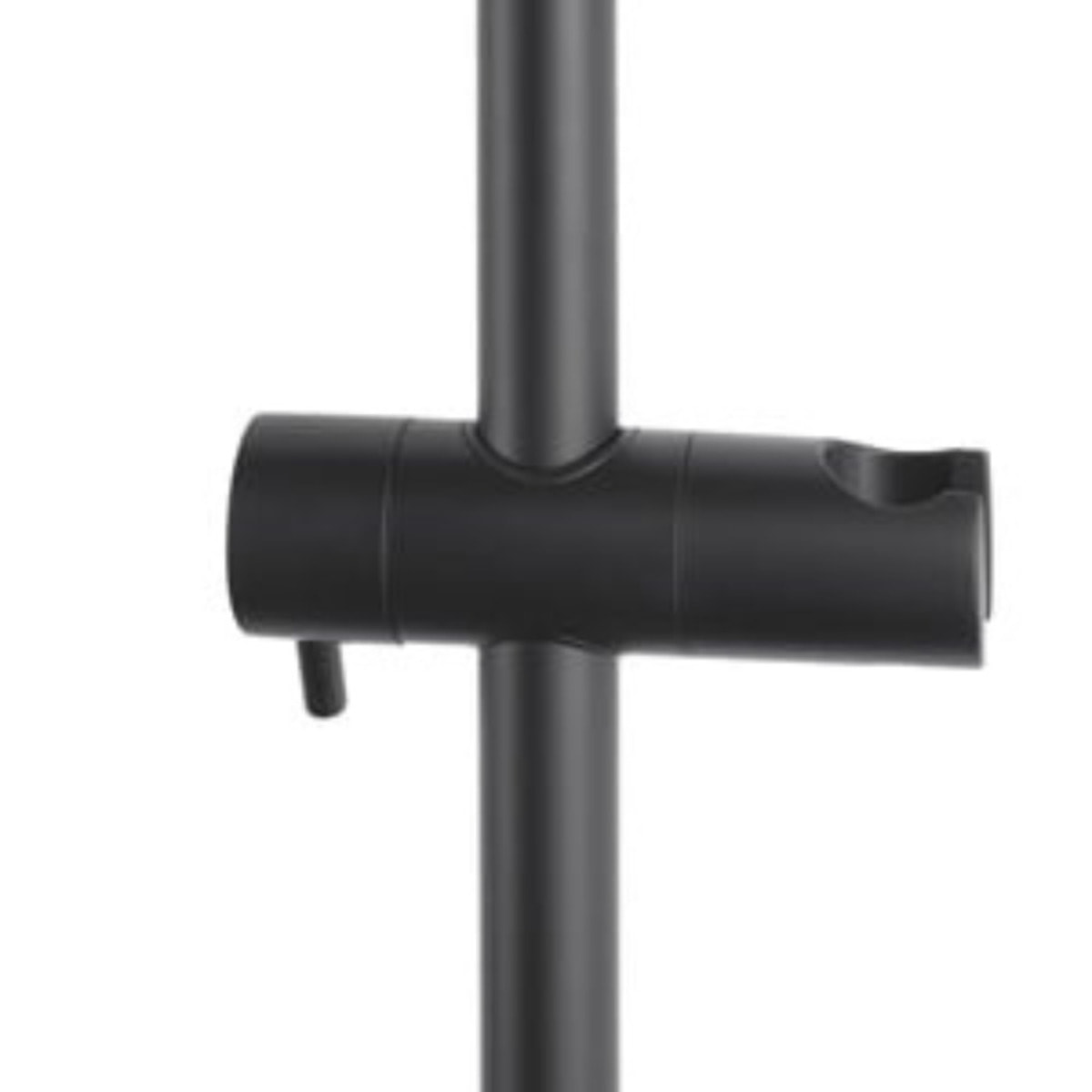 Set de douche avec mitigeur thermostatique + douche de tête + douchette 3 jets, noir mat (SATSSTZC)
