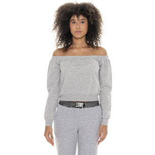 Felpa pull on da donna spalle scoperte non felpata Leone Be Glam