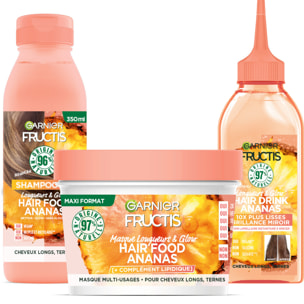 Garnier Fructis Coffret Hair Food et Hair Drink Nourrissant Ananas