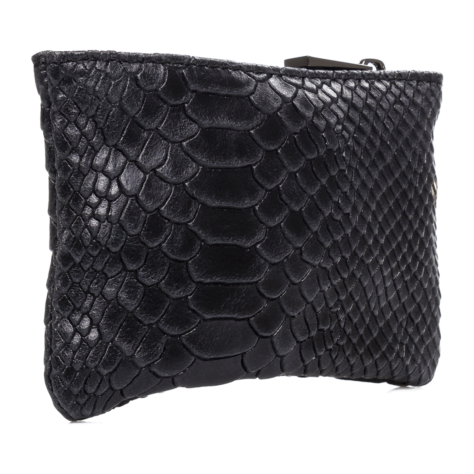 Seconda Portafoglio Donna Donna.Pelle autentica Scamosciata Incisa Serpente