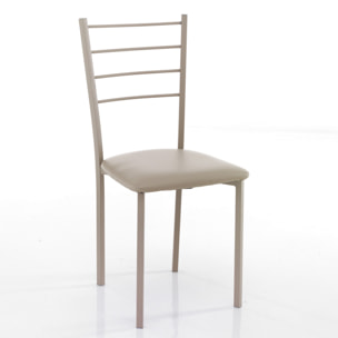 Tomasucci Lot de 4 Chaises JUSTE TAUPE Gris