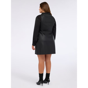 Fiorella Rubino - Vestido sin mangas en tejido revestido con tachuelas pequeñas - Negro