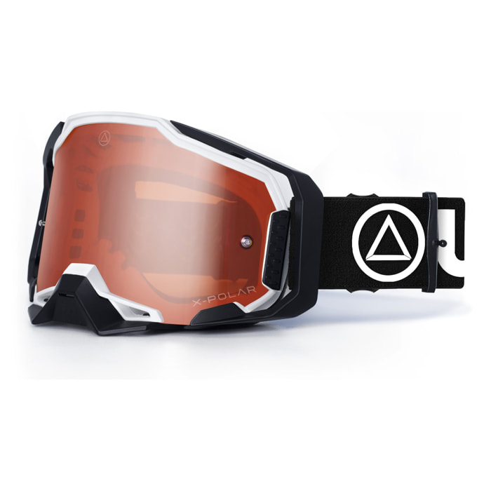 Gafas de Motocross y MTB Enduro Stone Negro y Blanco para hombre y mujer