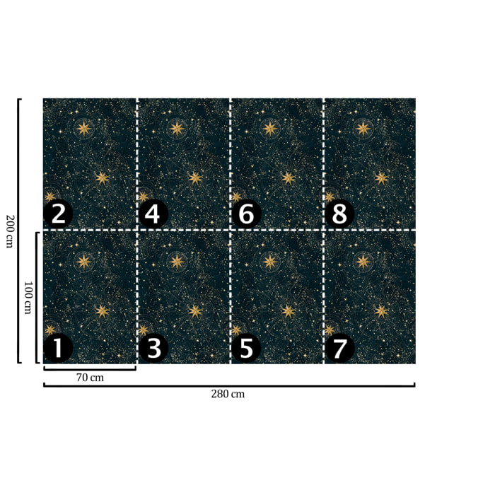 Carta da parati blu cielo stellato
