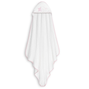 Capa Baño 1X1 Mod Osito Sentado Estrella+ Gorro Bco/Rosa
