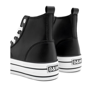 Zapatillas Altas Niños Negro B&W