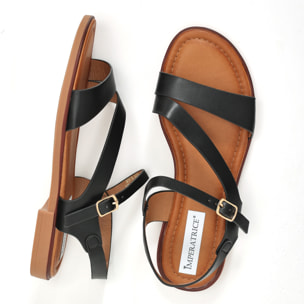 Sandali bassi in simil pelle