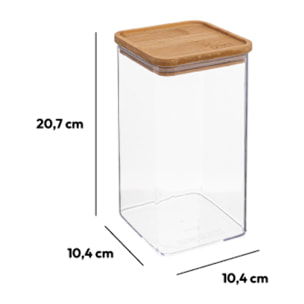 Boîte de conservation carrée couvercle bambou 15L Eske