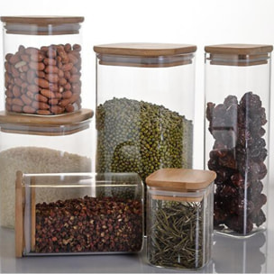 Lot de 2 bocaux de conservation avec cuillère, modèle medium, BO BYO