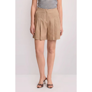 Kocca - Pantaloni corti con pieghe Donna, Tinta unita