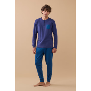 Pigiama uomo caldo cotone felpato articolo stripes. Noidinotte