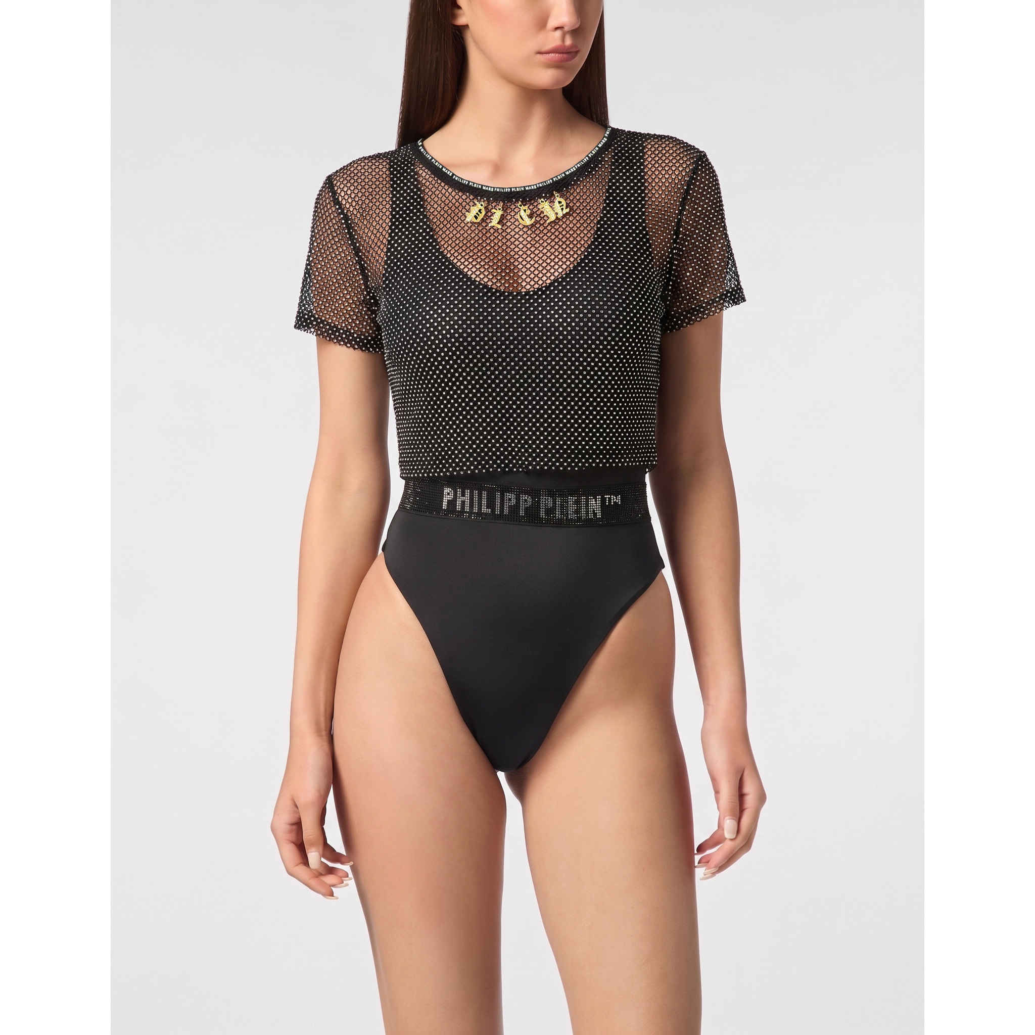 PHILIPP PLEIN Top de manga corta CRYSTAL
