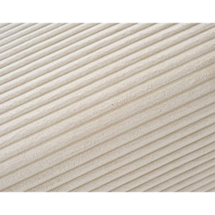 Garance - canapé droit 4 places double méridienne - assise profonde - en velours côtelé - Beige