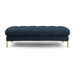 Banc "Bali" 2 places en tissu structurel bleu
