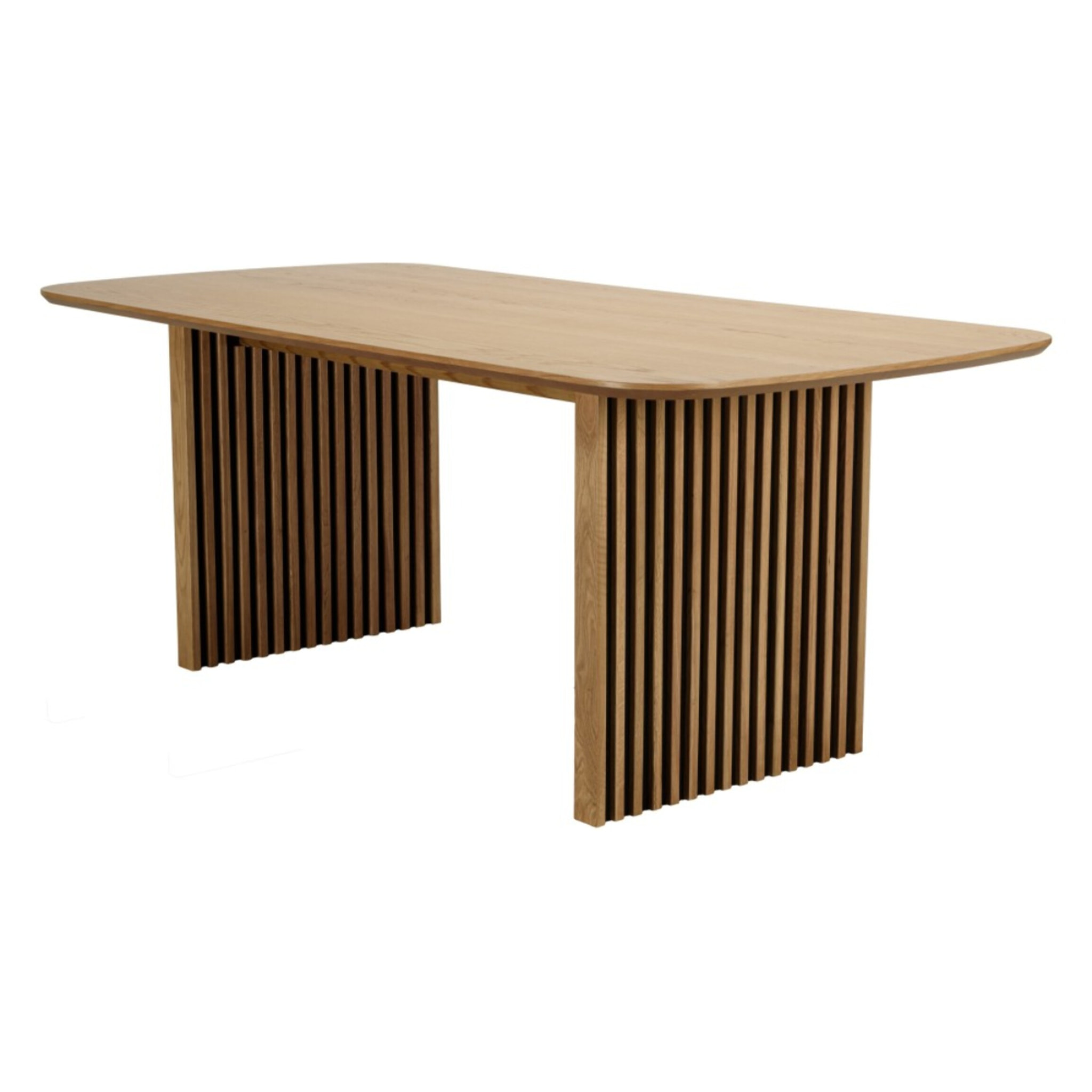 SYA - Table à manger rectangulaire L200 décor et chêne naturel