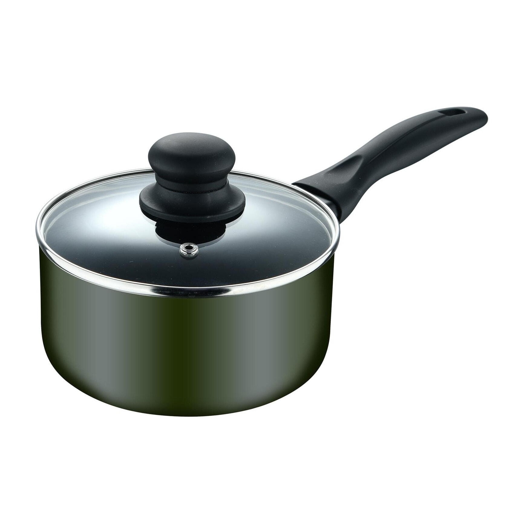 Cazo ø16x8 cm en aluminio prensado verde, antiadherente y ligera para cocina diaria expert san ignacio
