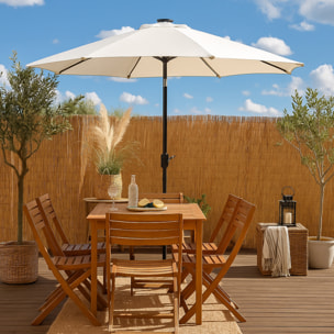 Parasol droit rond led Ø 3 m écru ITALORA