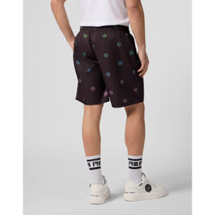 PHILIPP PLEIN Nylon Shorts Degrade Monogram