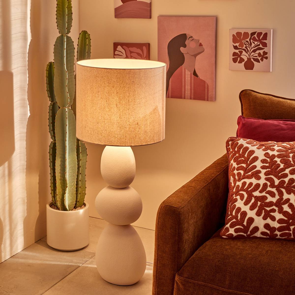 Lampadaire Alitha beige H100cm