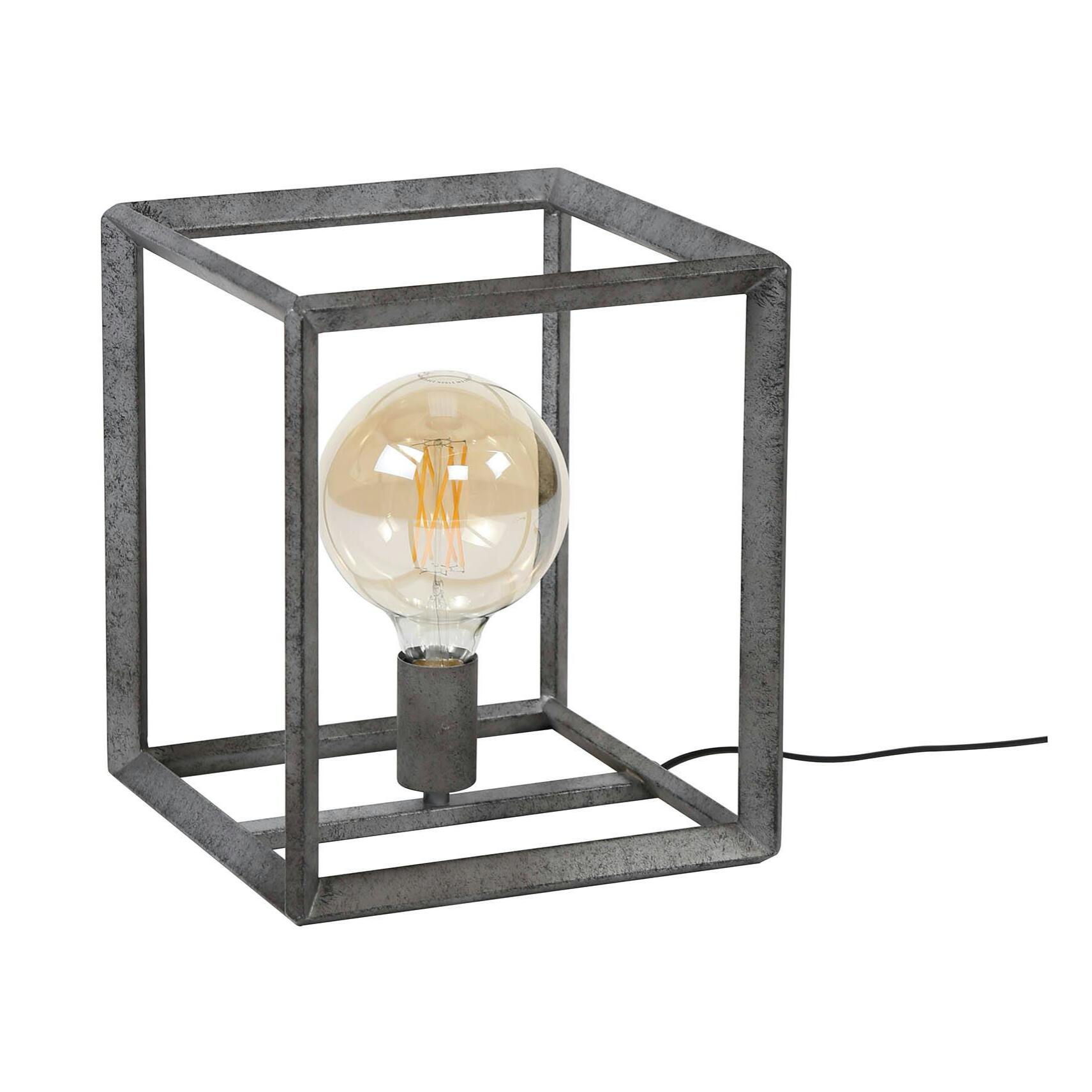 Cube lumineux industriel finition argent vieilli RALF