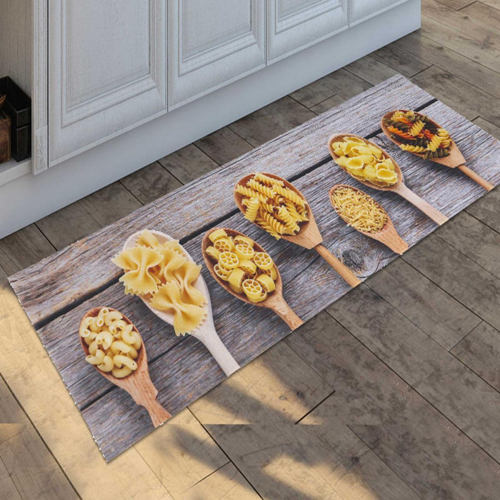 Tapis de cuisine en PVC motif fresque TIBI