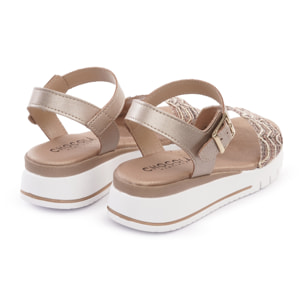 SANDALO ZEPPA FASCIA MOREIRA PLATINO