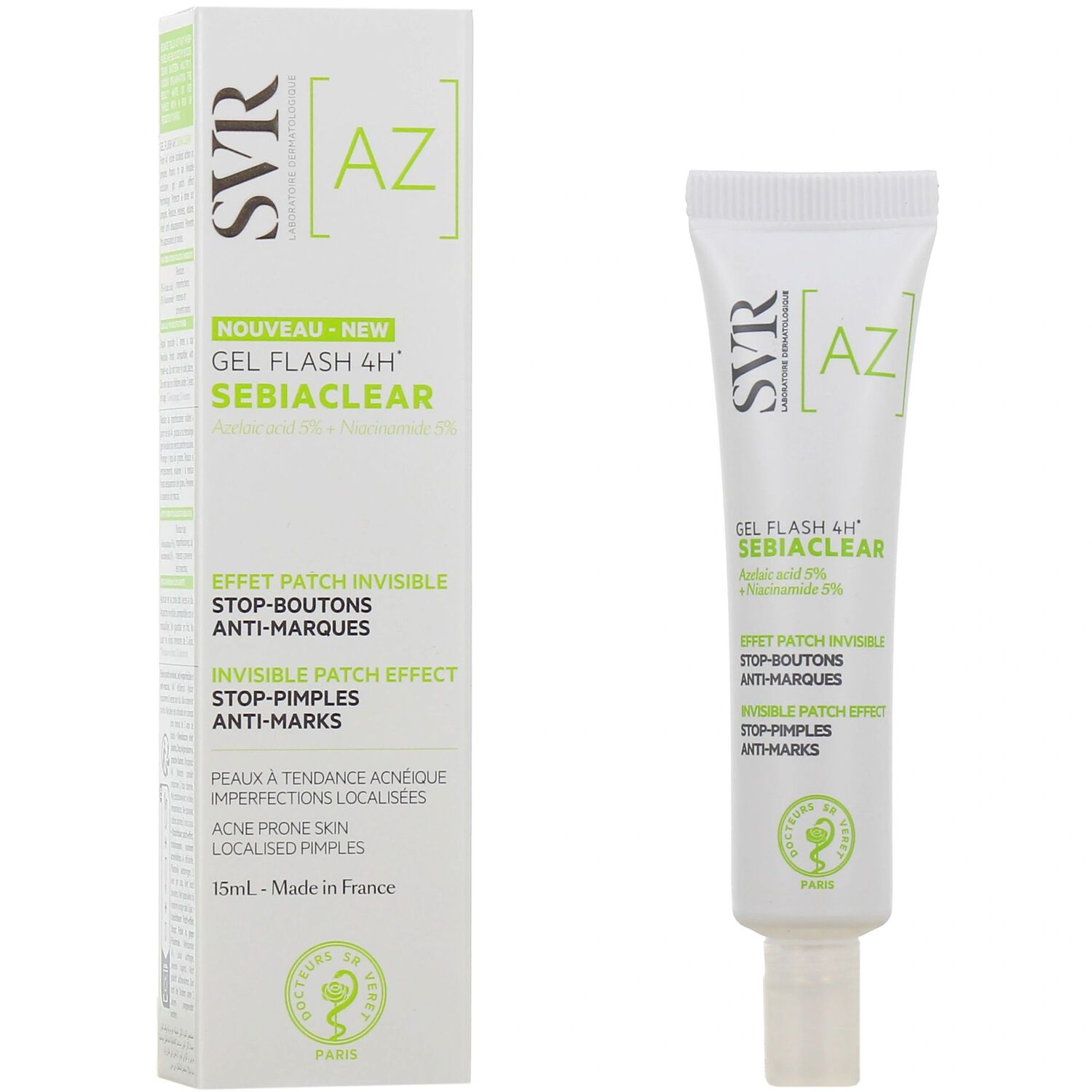 Sebiaclear - Gel Flash 4H Stop Boutons Effet Patch Invisible