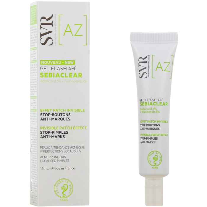 Sebiaclear - Gel Flash 4H Stop Boutons Effet Patch Invisible