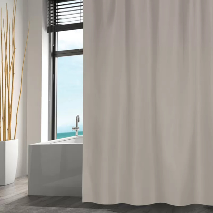 Rideau de douche Polyester 180x200cm Taupe MSV