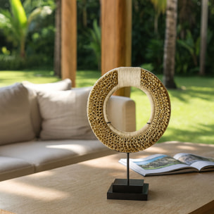 Collier en coquillages sur socle en métal  LINH