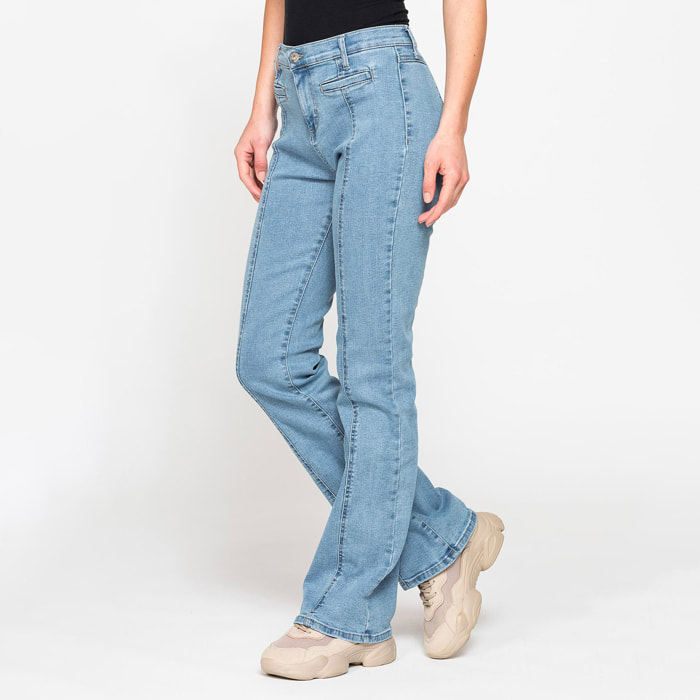 JEANS DONNA A ZAMPA