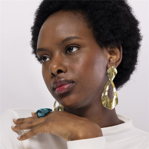 Pendientes Lux by Lux acabadoss en oro amarillo 18K