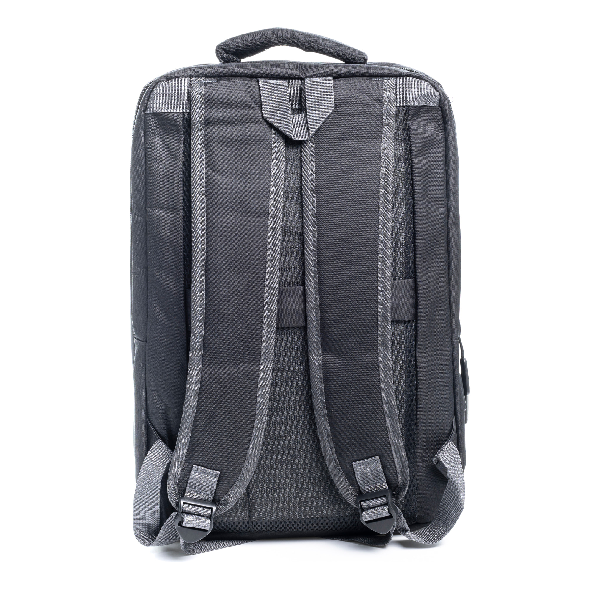 Mochila cabina multi compartimento, porta Laptop 17". Adaptable a Trolley. Toma USB externa oculta.