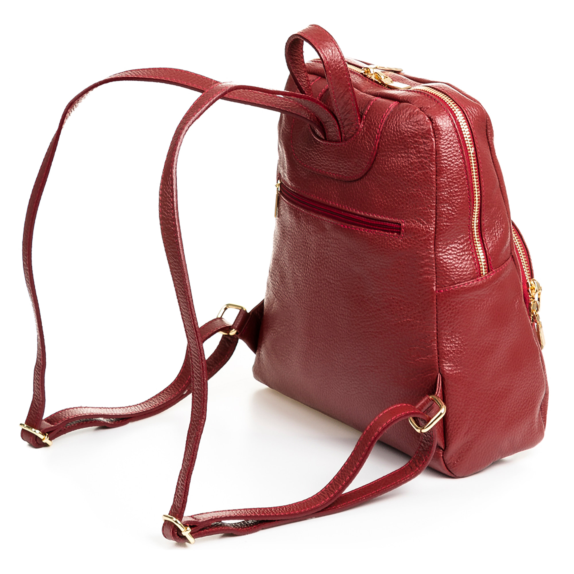 FIRENZE ARTEGIANI Borsa zaino da donna Monastier Vera pelle Dollaro Made in Italy 31x10x31 Cm. Colore: marrone