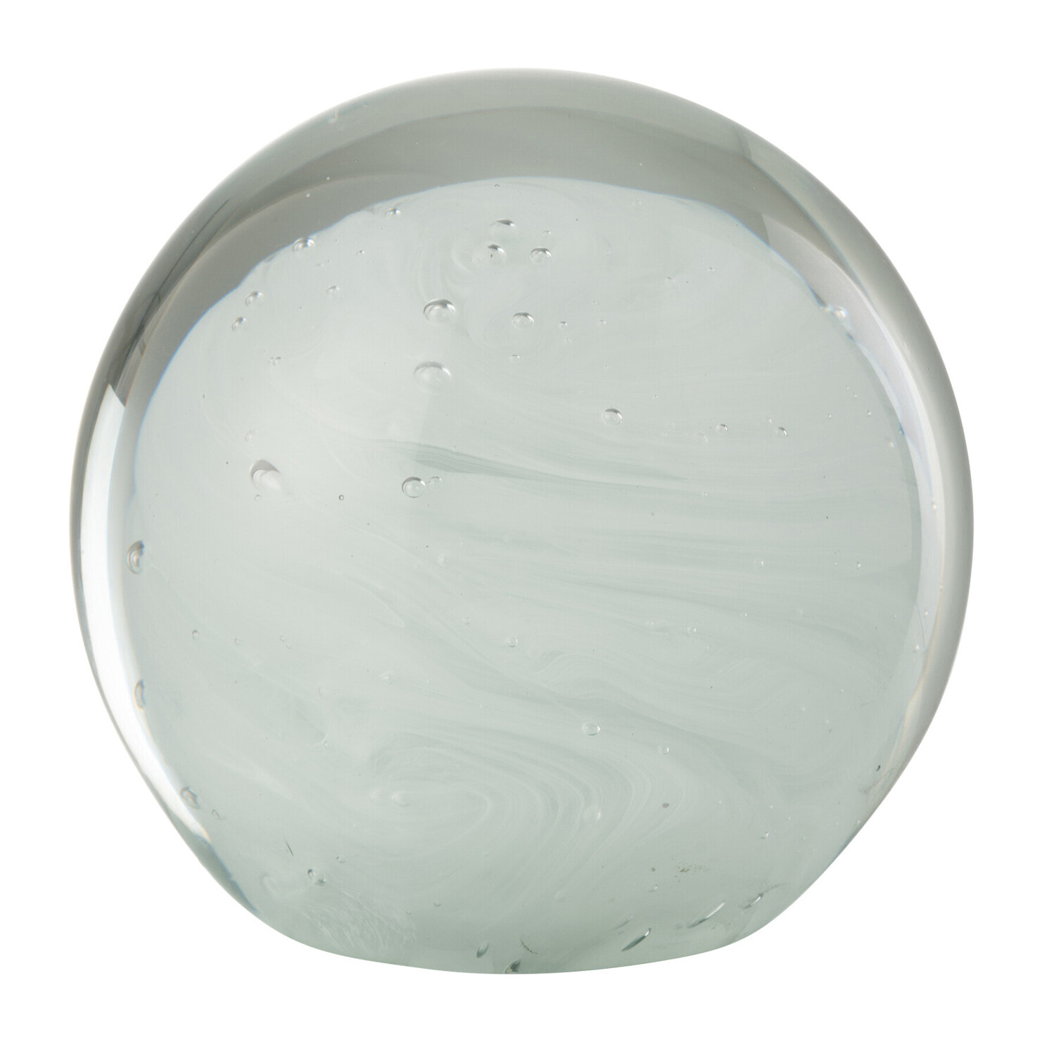 J-Line presse-papier Twister Rond - verre - blanc - large