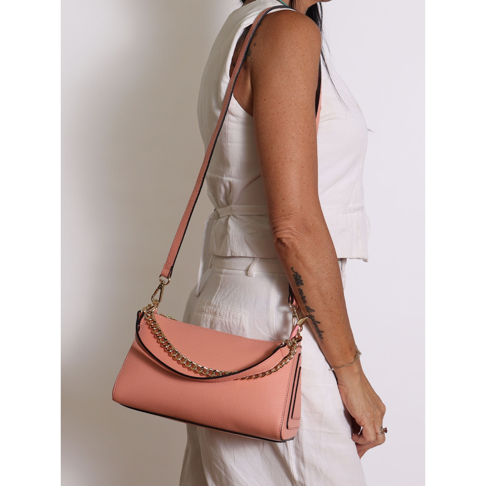 Borsa a mano da donna Made in Italy - Modello Seraphina Elite - 100% pelle - 26.0 x 14.0 x 12.0 cm