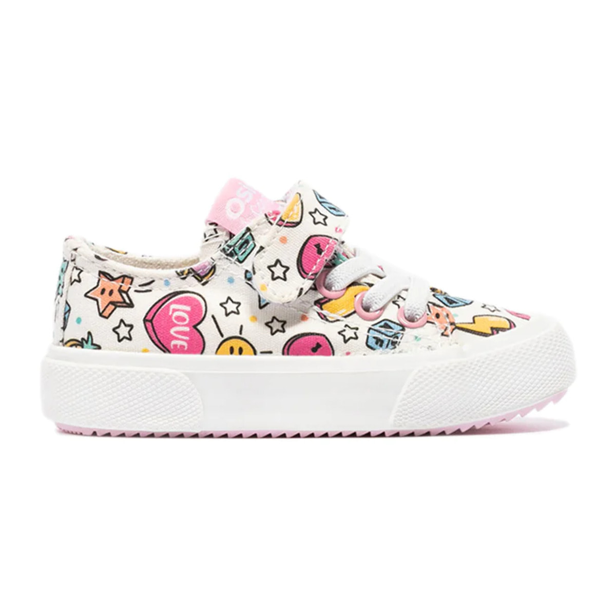 Sneakers bianche in tela per bambini