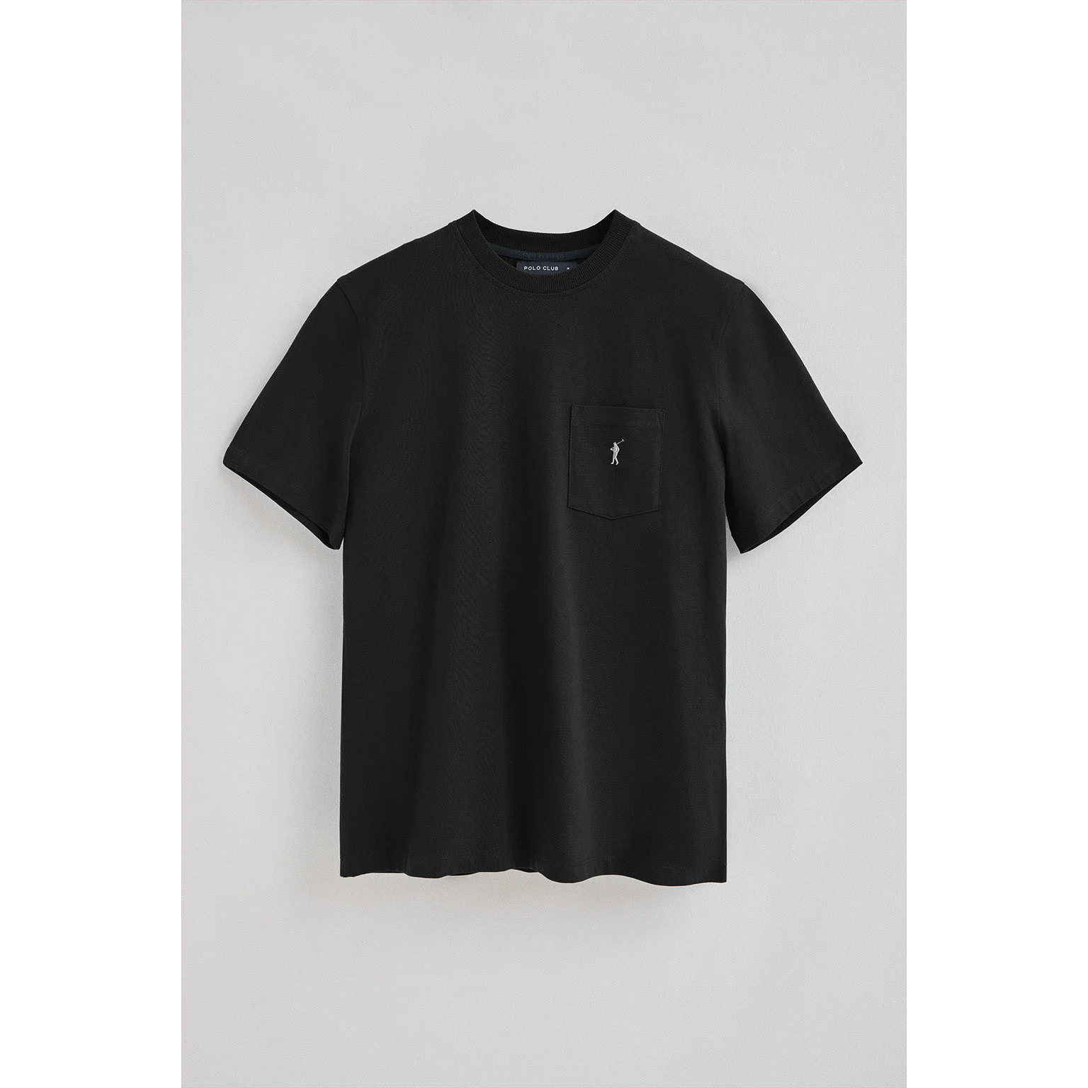 Camiseta negra con bolsillo y bordado Rigby Go