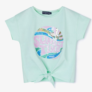 Camiseta De Niña Sunset En Menta