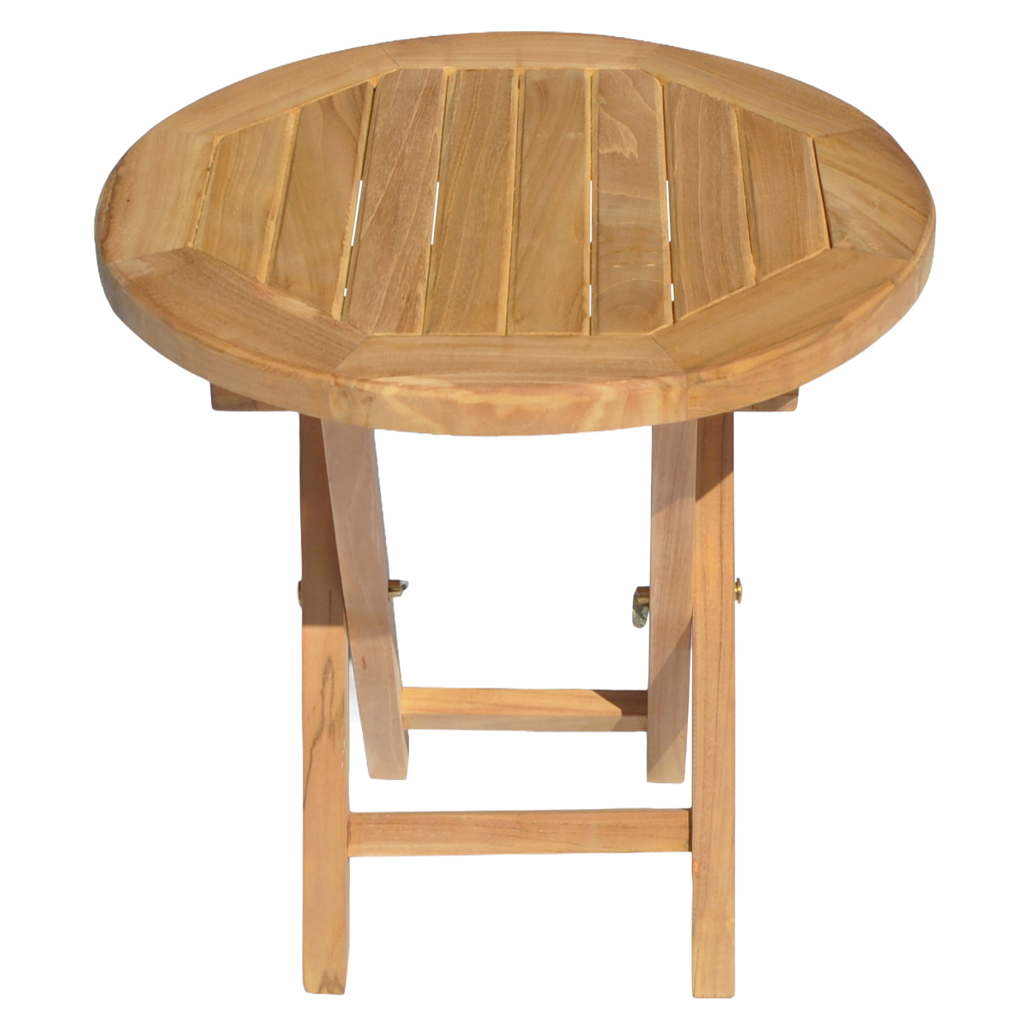 Table d'appoint ronde en teck massif 50cm LOMBOK