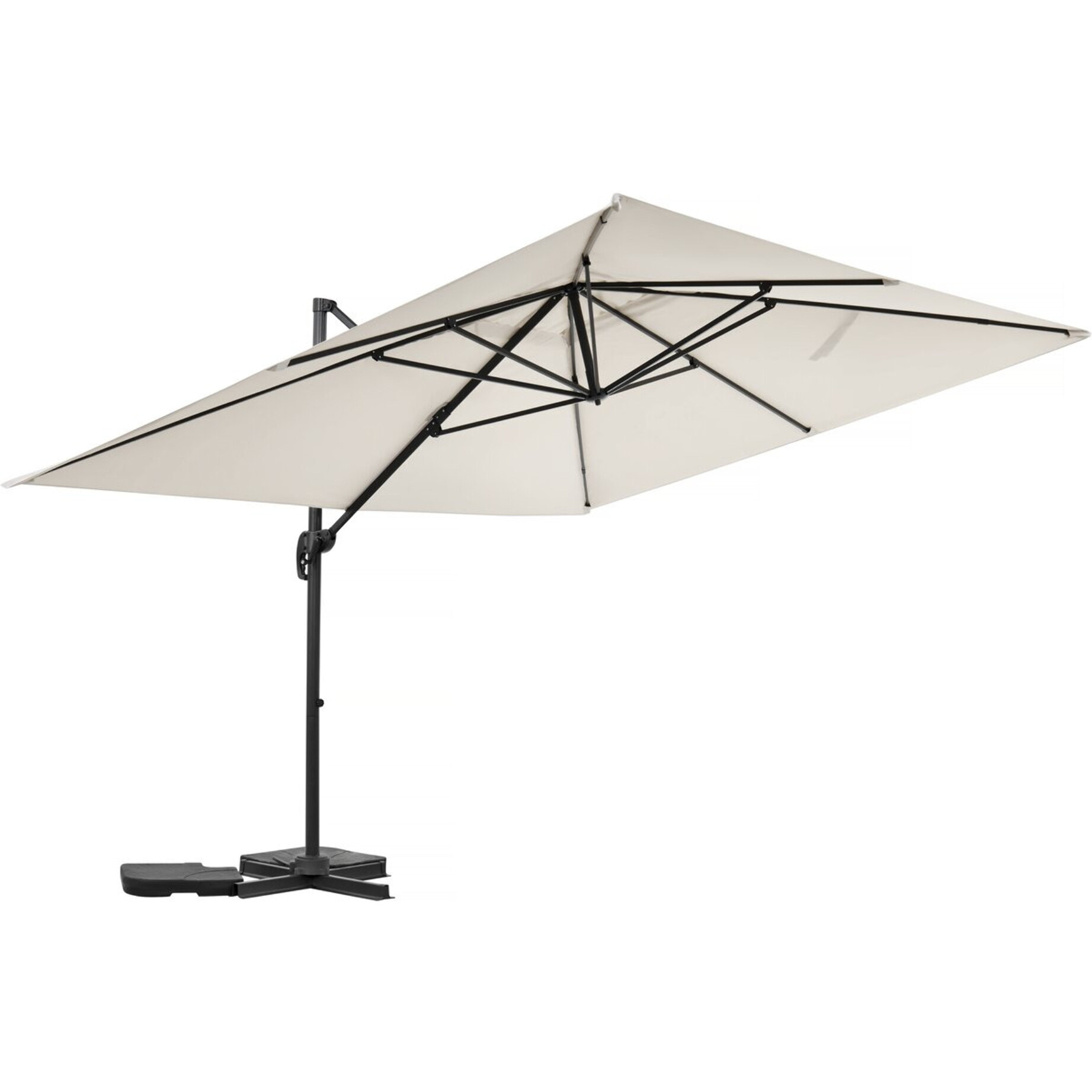 Parasol jardin déporté en aluminium "Sky 4" - 3 x 4 m - Ecru