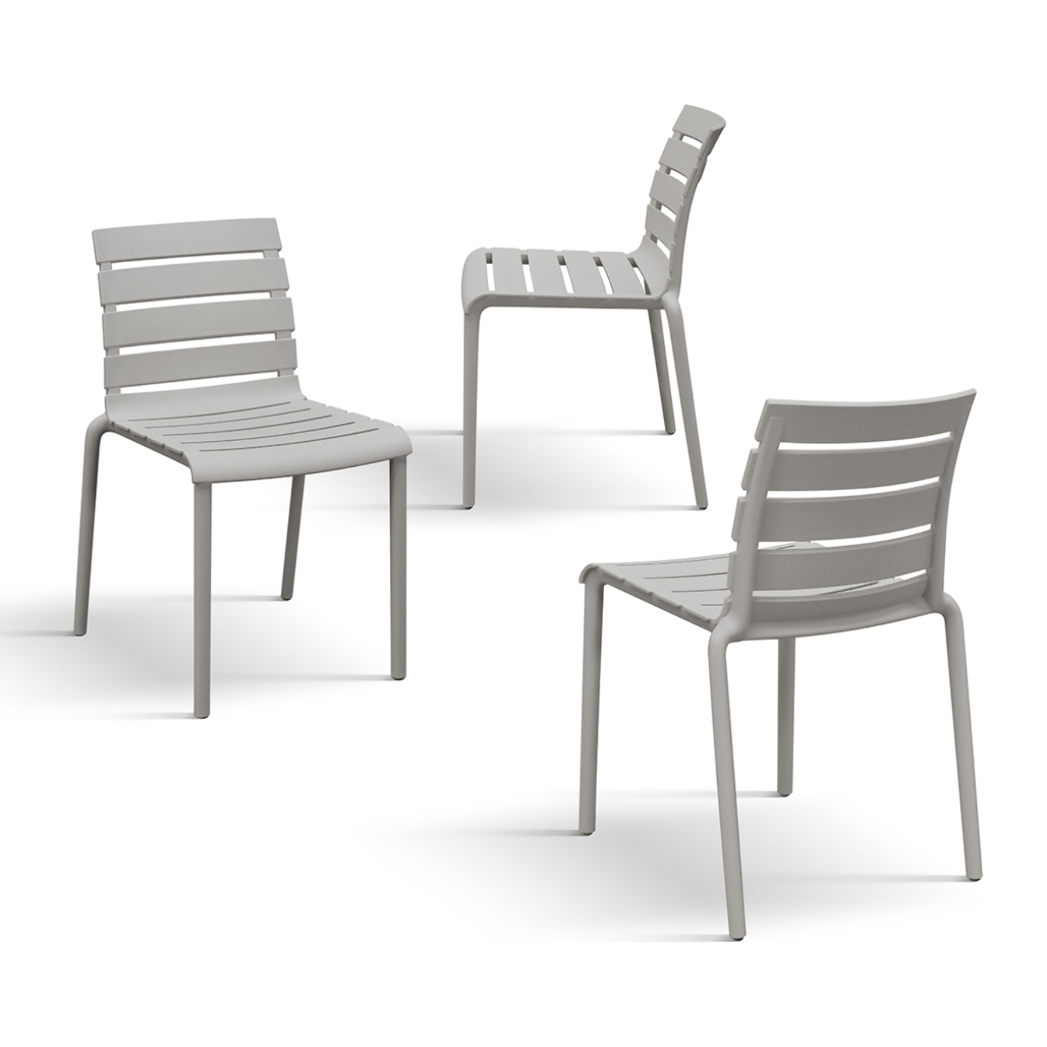 Set di 6 sedie GANDIA in polipropilene sabbia, impilabili