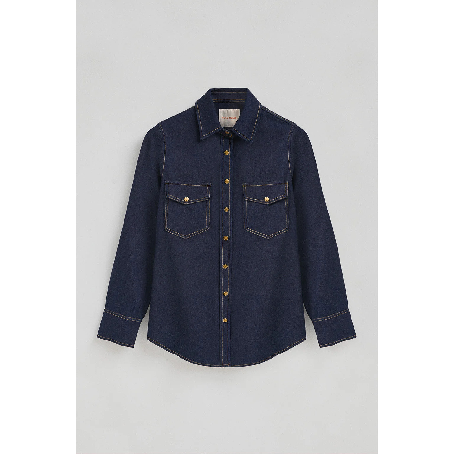 Camisa vaquera azul de corte relajado