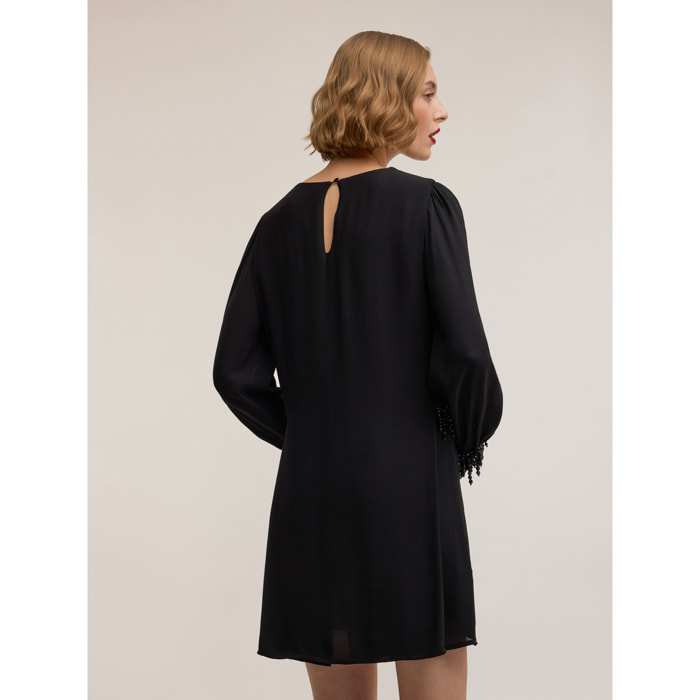 Motivi - Minivestido en gasa Smart Couture - Negro
