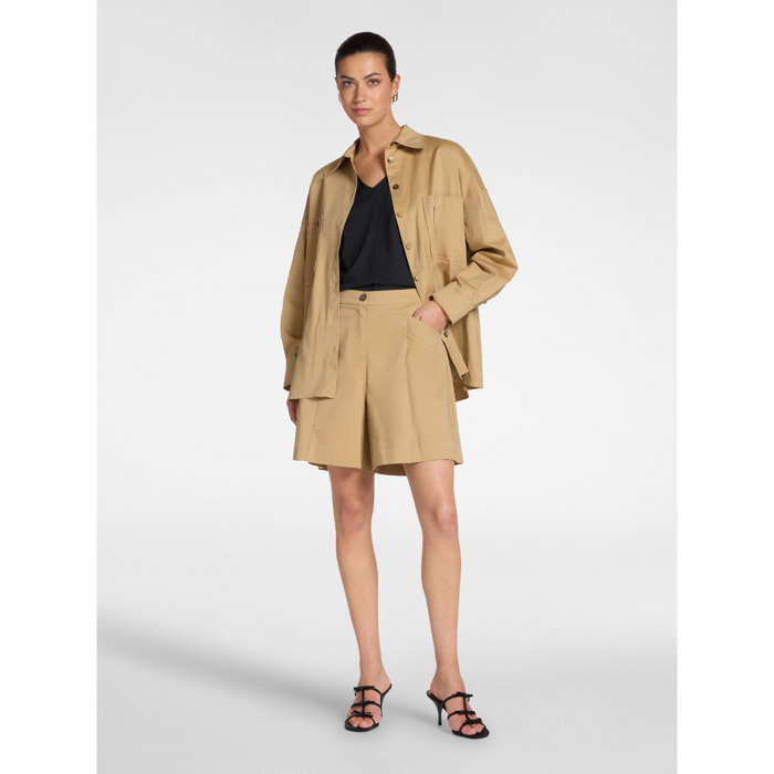Elena Mirò - Bermudas chinos de gabardina - Beige