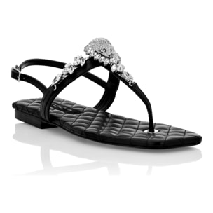PHILIPP PLEIN Sandali piatti SKULL