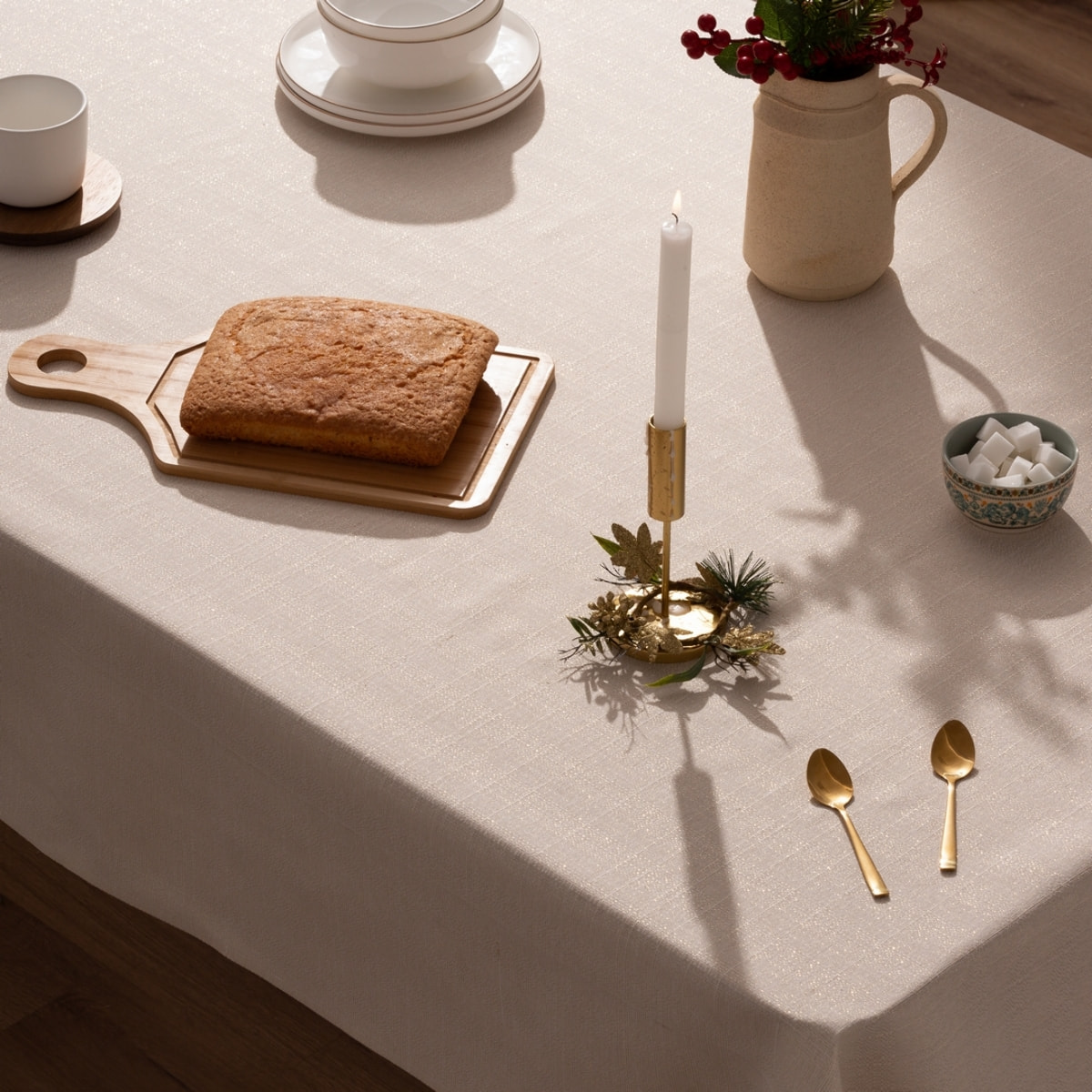 Mantel antimanchas EVOLET BEIGE-ORO